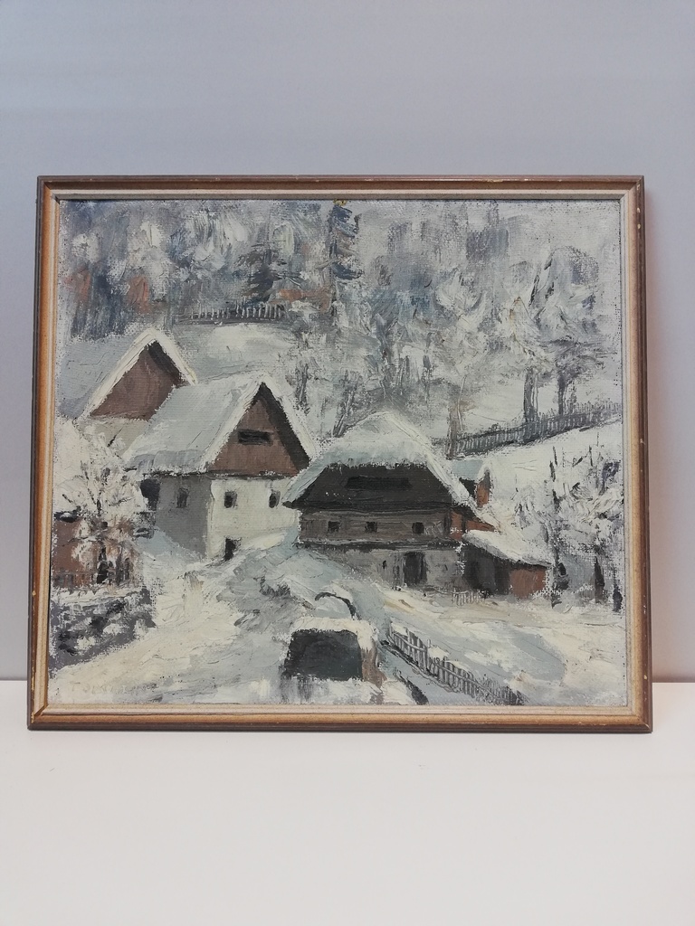 Bergbauernhof in Winterlandschaft