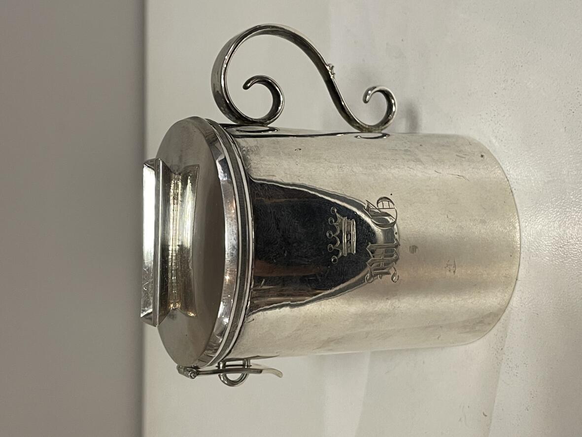 Alt Wiener Spardose Silber - Biedermeier 